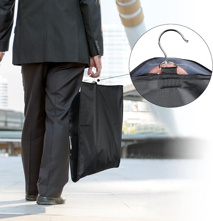 Univivi Garment Bag Suit Bag for Storage and Travel 43 inch, Washable Suit Cover for T-Shirt, Jacket, Suits, Coats, Set of 5, Oxford Fabrics - Image 6
