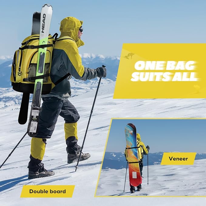 Maelstrom Ski Boot Bag,55L Large Ski Boots Travel Backpack for Men Women,Waterproof Snowboard Boot Bag for Skis Accessories - Image 8