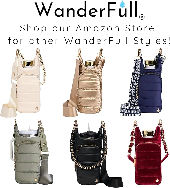 WanderFull® Original HydroBag®, Fits Up to 32 oz Water Bottle Holder with Strap, Gift for Women, Hands-Free Crossbody, Water Bottle Carrier Bag with Phone Pocket - Image 7
