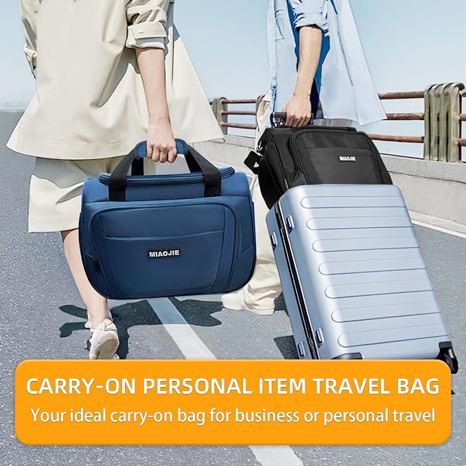 Underseat Carry On Luggage Lightweight Travel Tote Weekender Bag Overnight Duffle Bag for Travel, Travel Essentials Personal Item Travel Bag for Women and Men,Blue-18Inch - Image 7