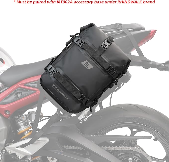Rhinowalk Motorcycle Crash Bar Bag Waterproof 6L Motorcycle Frame Bag Saddle Bag Side Bag with Shoulder Strap - Image 7