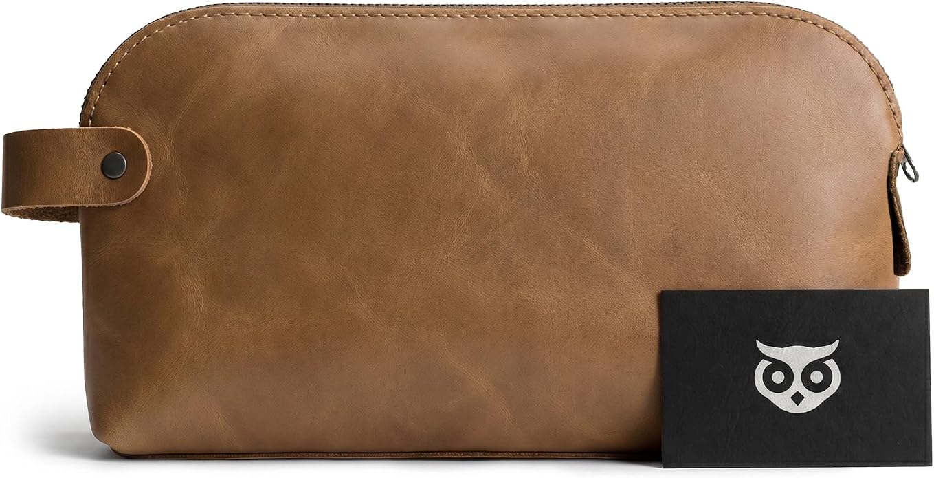 Hide & Drink, Large Rustic All Purpose Utility Bag for Cords & Chargers, Travel Bag, Multi-Purpose Bag, Full Grain Leather - Image 5