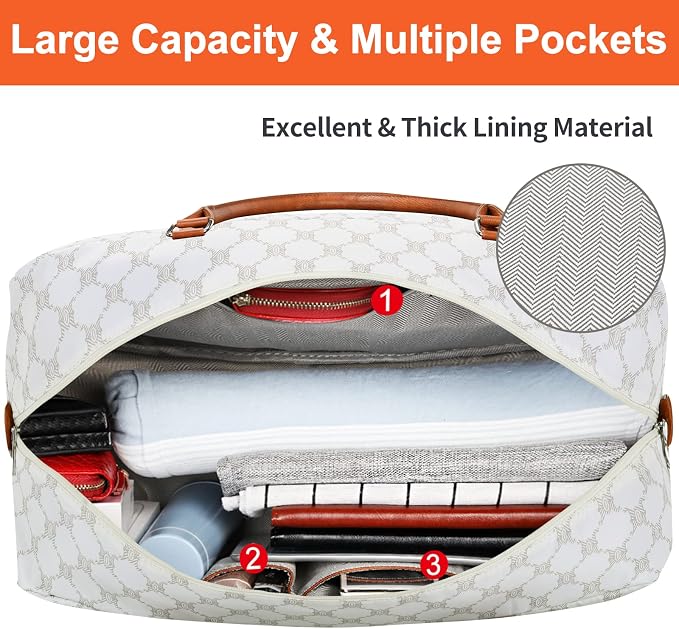 IBFUN Weekender Bags for Women, 21" Weekender Travel Bag, Travel Duffle Bag with Shoe Compartment Carry on Overnight Duffel Bag for Weekend Travel Business Trip, 3PCS - Image 7