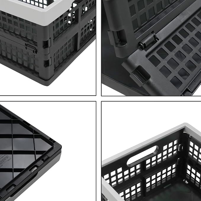 16-Liter Collapsible Storage Crates/Stackable Storage Container Basket, Set of 2 - Image 7