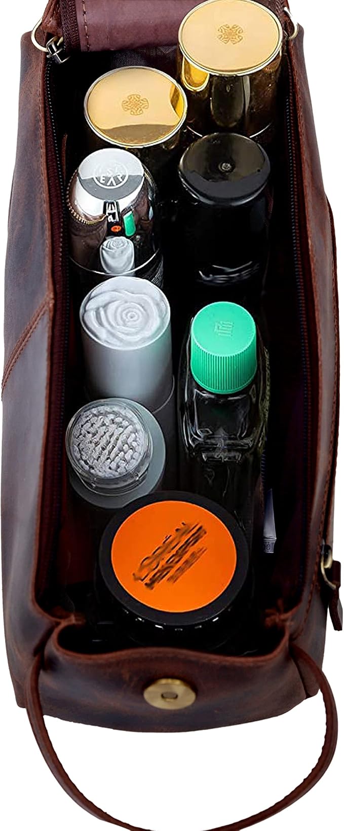 Leather Travel Dopp Kit Toiletry Bag Men Shaving Women and Mens Case Bags Organizer Bathroom Shaving kit - Image 9