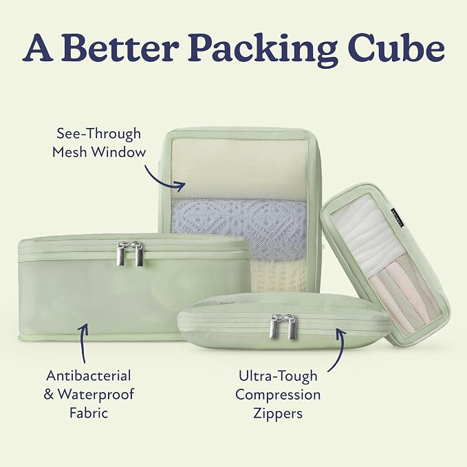 Vandel Space-Saving Compression Packing Cubes for Women, Men, Compressible Carry On Suit Case Organizer Luggage Packing Cubes for Travel Organizer Bags for Luggage and Backpacks, Suitcase Cube - Image 9