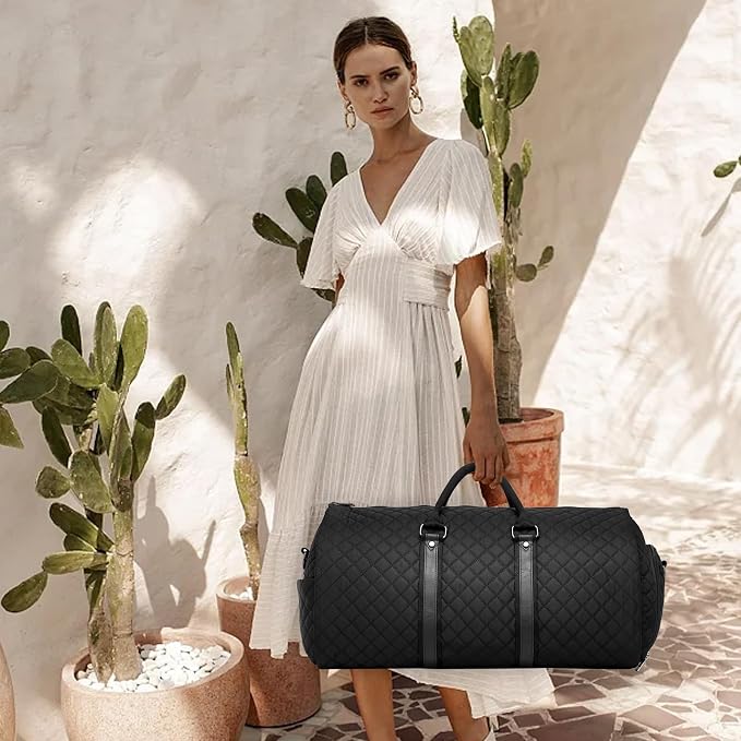 seyfocnia Convertible Carry on Garment Bag for Women, Garment Bags for Travel with Shoe Pouch 2 in 1 Hanging Suitcase Suit Bag for Women Travel Duffle Bag Garment Bag - Image 6