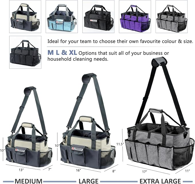 Cleaning Caddy for Cleaning Suppliers Organizer with Pockets for House Cleaning Essentials, Cleaning Organizer, Wearable Cleaing Bag Tote, Storage Caddy for Housekeeping - Image 7