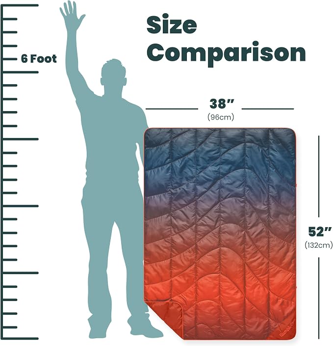 Rumpl Travel Puffy Blanket, Ultra-Packable Travel-Size Warmth and Comfort, Volcanic Fade - Image 8