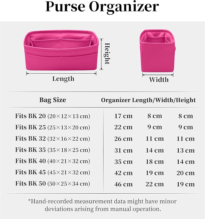 Satin Purse Organizer for Birkin 30 Retourne, Rose shocking | Custom Fit, Multiple Pockets, Lightweight Purse Essentials, Ideal for Travel, Shopping, and Daily Use - Image 8