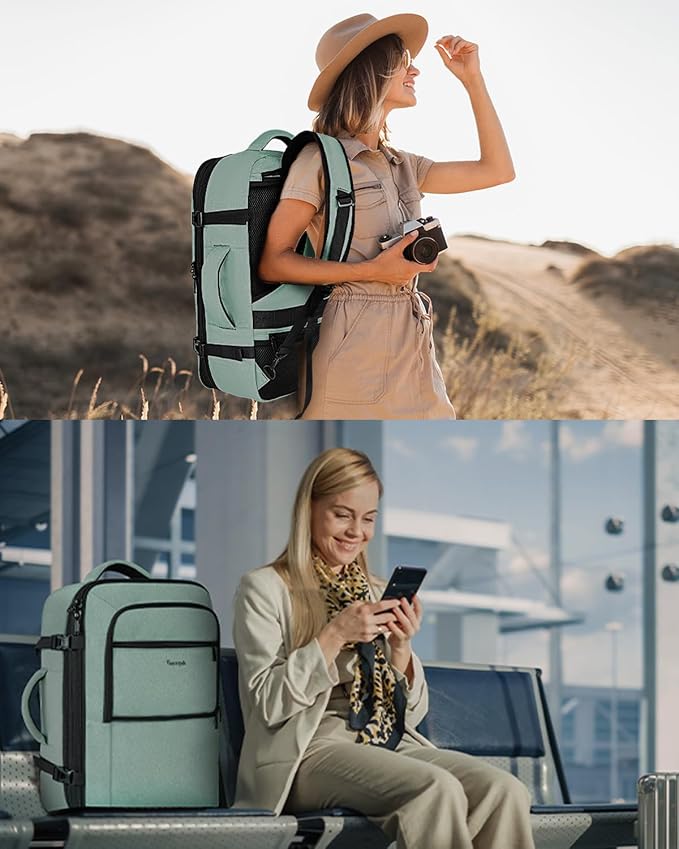 Vancropak Travel Bag, 40L Expandable Carry on Backpack for Airline Approved | Hidden Shoulder Strap, Business Backpack for Men, Overnight Lightweight Carry on Luggage, Water Resistant Suitcase Daypack - Image 10