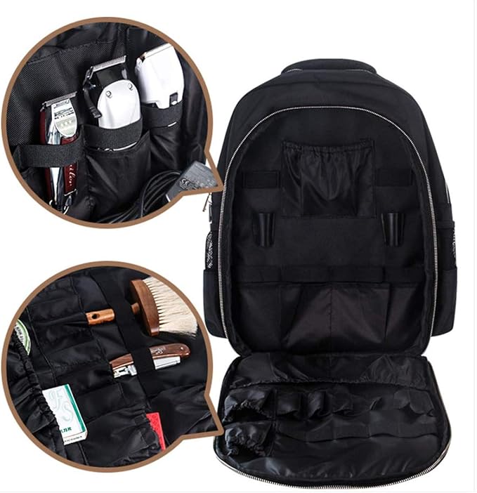 Barber Supplies Bag Organizer for Clippers and Supplies, Portable Clipper Bags and Cases for Men, Cosmetology Bag Hairstylist Clipper Backpack for Barber Accessories Essentials Stuff - Image 8