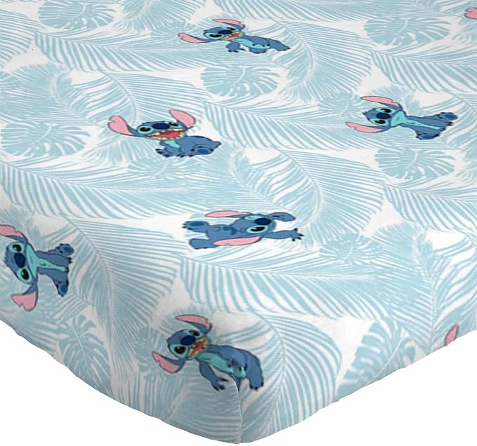 Jay Franco Kids Sheet Set with Fitted, Flat Sheets & Pillow Cover - Ultra-Soft Bedding with Pillowcase for Room Decor, Teal - Lilo & Stitch, 3 Piece Twin - Image 7