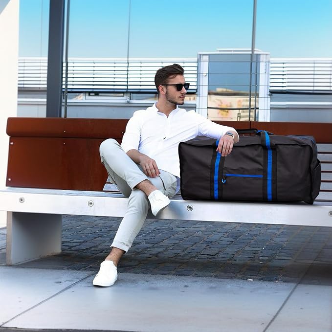 Large Duffle Bag for Women Men Heavy Duty Gear Storage Bag Foldable 88L Weekender Gym Overnight Bags - Image 9