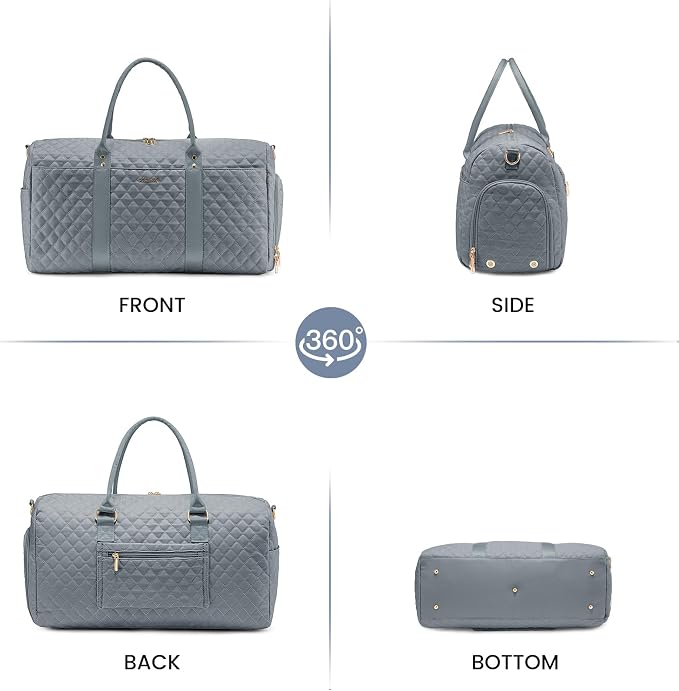 LOVEVOOK Travel Duffle Bag,Carry on Overnight Bag with Shoe Compartment,Weekender Bags for Women with Toiletry Bag,Gym Duffel Bag with Wet Pocket,Hospital Bags for Labor and Delivery - Image 8