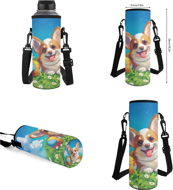 Cute Corgi Backpack for School Girls Backpack with Lunch Box Water Bottle Holder and Soft Pencil Case 4PCS Set 17" Large Bookbag with Compartments Lightweight Elementary School Bag for Kids - Image 7