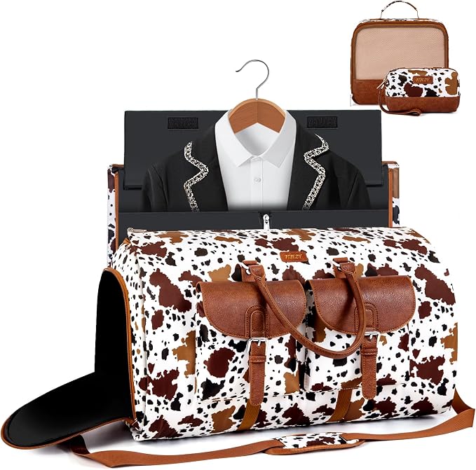 Garment Duffel Bag for Travel - Convertible Carry on Garment Duffel Travel Bag for Women Men Large Weekender Bag with Shoes Pouch 2 in 1 Hanging Suit Travel Duffel Bag 3pcs Set - Image 8