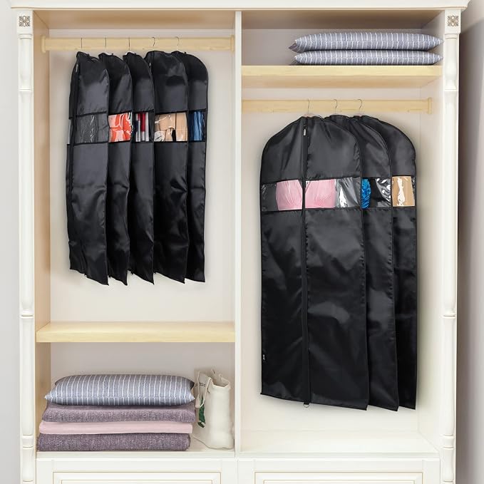 Univivi Lightweight Garment Bag Suit Bag for Storage and Travel (24"X50"-5pcs - Oxford) - Image 6