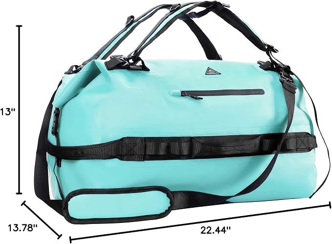 Haimont IPX7 Waterproof Roll-Top Dry Duffel Backpack | 60L/90L Sizes, 500D Tarpaulin, Welded Seams, Mesh Pockets, Boating & Kayaking - Image 10