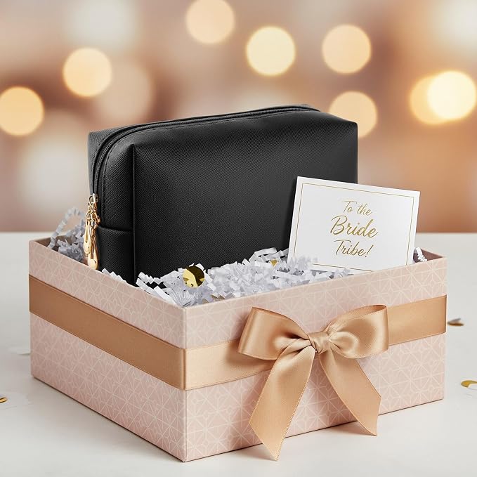 100 Pack Aesthetic Makeup Bags Bulk PU Leather Cosmetic Pouches Waterproof Toiletry Bags Makeup Pouches Bulk for Teen Girls Women Party Gift Travel Storage Back to Teacher Gift (Brown) - Image 7