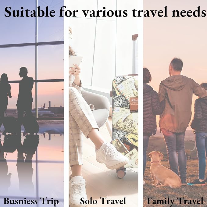 Luggage Hard-shell with 360° Spinner Wheels, Gradient Color Suitcase with Combination Lock, Lightweight - Image 8