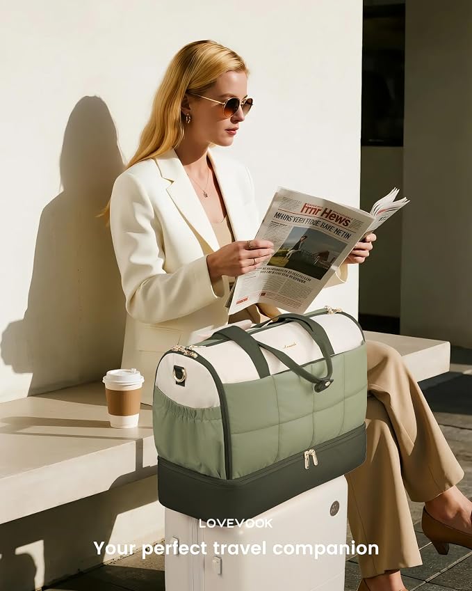 LOVEVOOK Garment Bags for Travel,Convertible Garment Bag for Women with Shoe Pouch,Carry on Duffel Bag with Toiletry Bag, 2 in 1 Hanging Suitcase Suit Bag,Waterproof Weekender Bags for Business Trip - Image 6