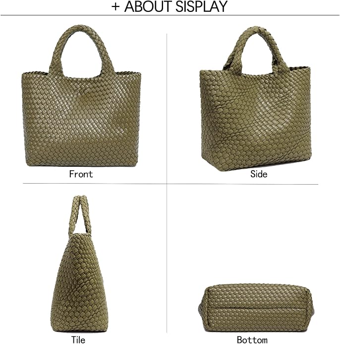JINMANXUE Fashion Woven Bag Shopper Bag Travel Handbags and Purses Women Tote Bag Large Capacity Shoulder Bags - Image 7