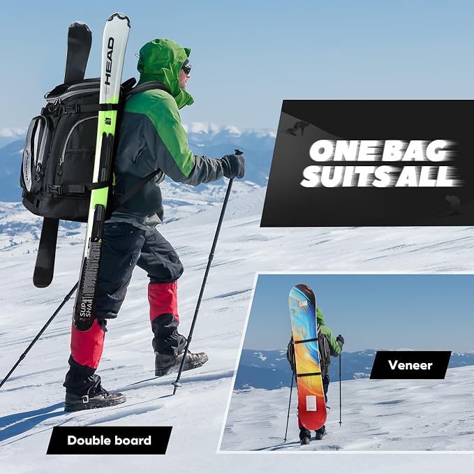 Maelstrom Ski Boot Bag,55L Large Ski Boots Travel Backpack for Men Women,Waterproof Snowboard Boot Bag for Skis Accessories - Image 8