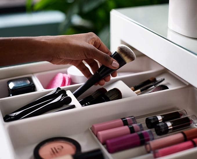 Joseph Joseph Viva - Modular 12-piece Makeup Beauty Drawer Organiser Set, Storage Boxes dividers for makeup, beauty grooming items, cosmetics, hair accessories - Image 6