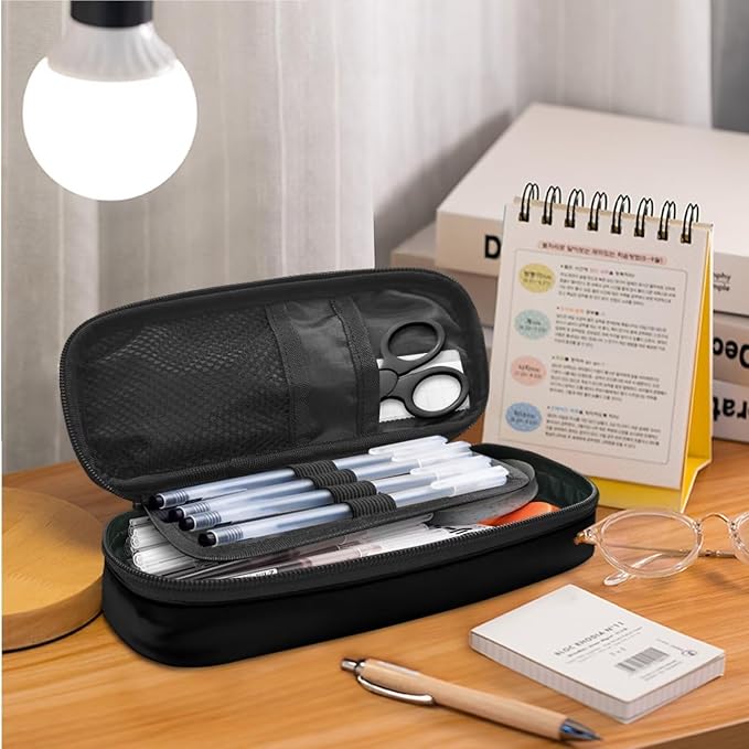 4Pcs Black Cat Print Travel Backpacks for Men Women Adults School Bag Large Capacity Bookbag Schoolbag Tote Lunch Bags Pencil Bag for Purse Fountain Pens Work Camping Diaper Bag Daypack - Image 7