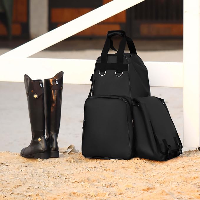 Harrison Howard Equestrian Pack Equipment Multi-Functional Carry Bag for Boots Helmet Horsewhip Horse Riding Pack Equipment - Image 7
