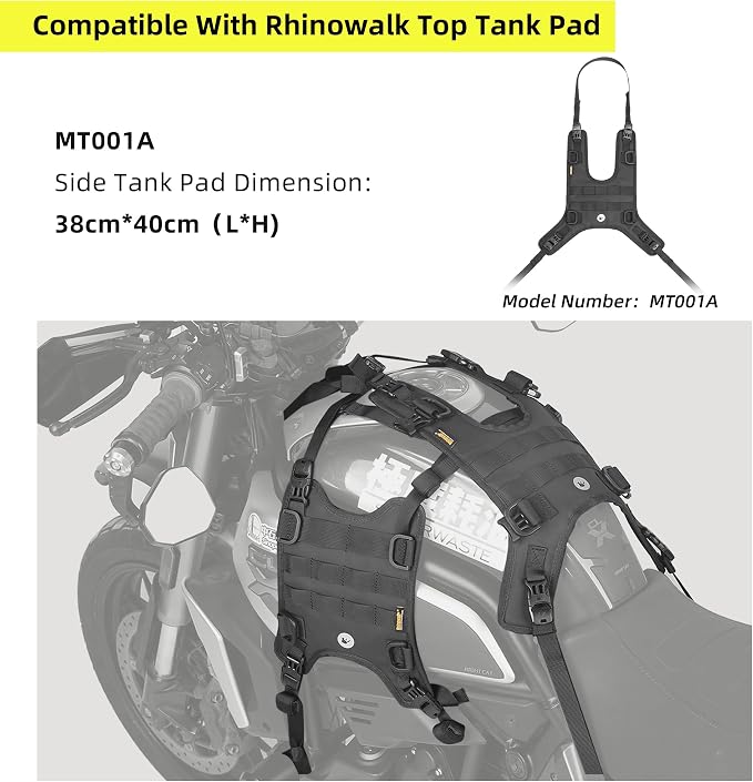 Rhinowalk Motorcycle Tail Bag Base, Universal Saddle Bag Mount - Image 6