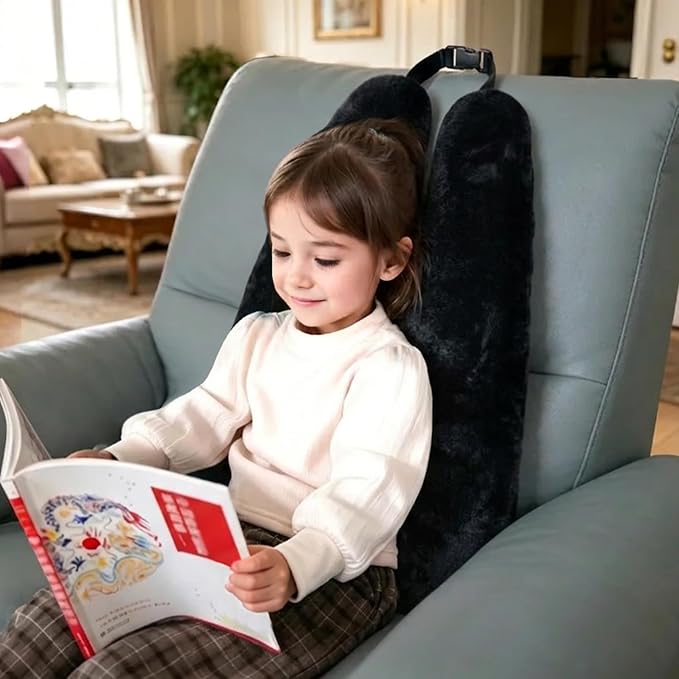 Atablyn Kids Neck Pillow for Travel Provides Double Support to The Head and Neck in Any Sleeping Position on Flights, Car, and at Home, Comfortable Airplane Travel Pillow - Image 8