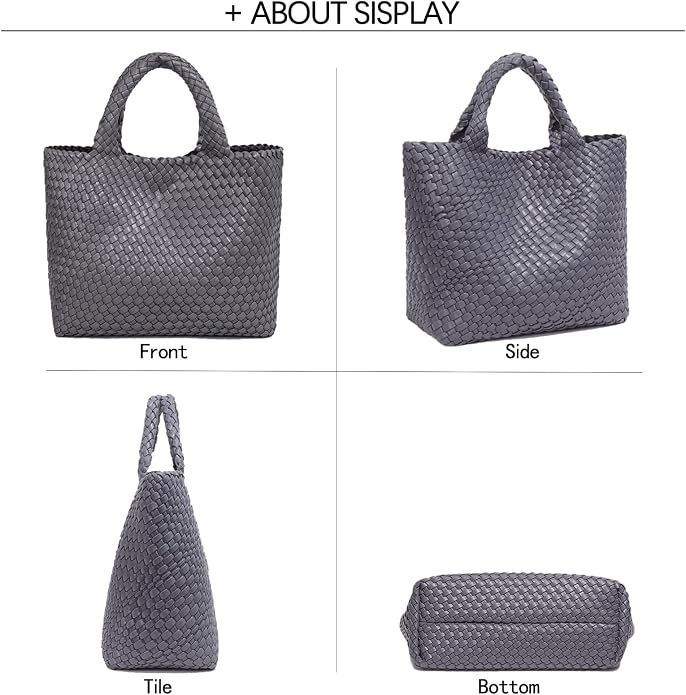 JINMANXUE Fashion Woven Bag Shopper Bag Travel Handbags and Purses Women Tote Bag Large Capacity Shoulder Bags - Image 7