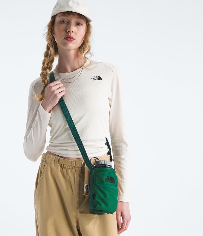 The North Face Borealis Water Bottle Holder - Adjustable Strap, Water-Repellent Finish, External Pocket with Key Hook, Evergreen/Hunter Green, One Size | Adjustable Strap, Water-Repellent Finish, External Pocket - Image 5