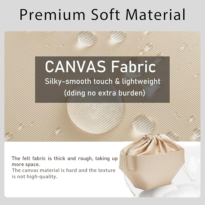 Purse Organizer Insert for Cyme Mini Bag, Cyme Bag Organizer, Canvas | Drawstring Closure, 8 Compartments Purse Insert, YKK Zipper Pocket, Lightweight, Custom Fit, Keeps Handbag Organized, White - Image 8