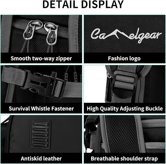 65L Ski Boot Bag,Large Duffle Travel Bag,1680D Nylon Waterproof Padded Ski Boot Bag Backpack For Women Men Kids - Image 9