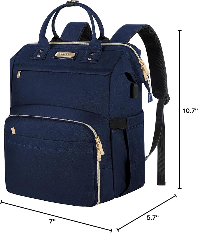 Lunch Bag Backpack, Insulated Cooler Backpack Lunch Box Laptop Backpack for Women Men Fits 15.6 Inch Laptop Blue - Image 6