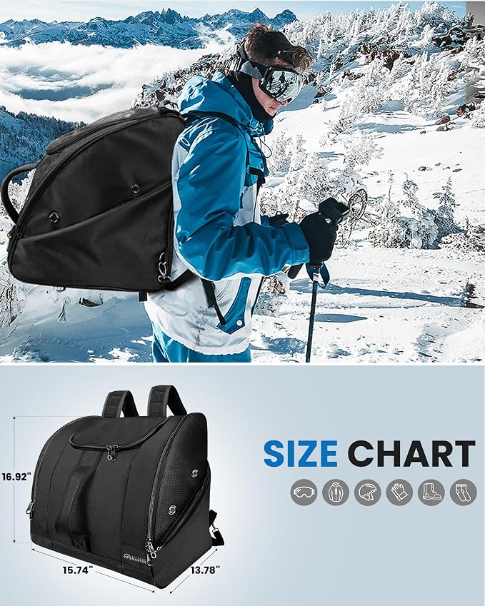 OutdoorMaster Boot Bag - Ski Boots and Snowboard Boots Bag, Excellent for Travel with Waterproof Exterior & Bottom - for Men, Women and Youth - Image 7