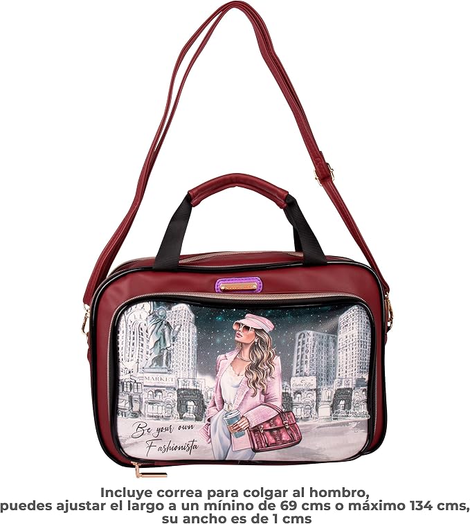 Nicole Lee Cosmetic Makeup Bag for Women - Multi Organization Toiletry Travel Bag with 5 Compartments (Sara is Soft but Strong) - Image 8