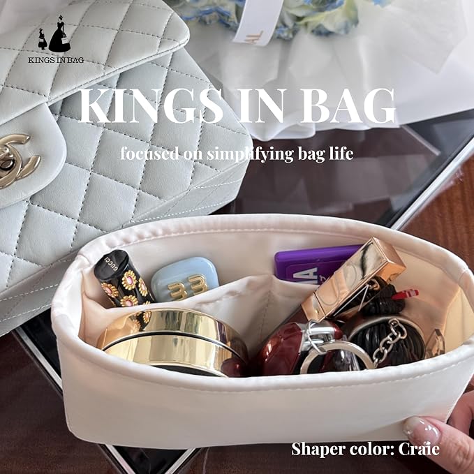 Purse Organizer Insert, Silky-Soft Lightweight Design, Multi-Pocket, Keeps Bag Organized & Protects Interior, Fits Chanel Classic Flap Bags, Ideal for Travel & Daily Use(Custom Color) - Image 5