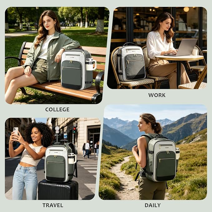 EMPSIGN 40L Travel Backpack for Women & Men | Airline Approved Carry On, TSA Personal Item Bag, Waterproof, Overnight Weekender Essentials, Fits 17" Laptop - Image 7