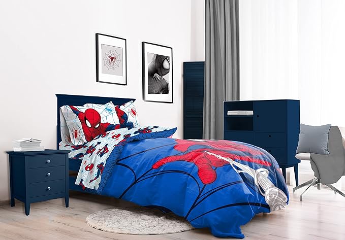 Marvel Spiderman 7 Pc Queen Bed in a Bag (Official Marvel Product) | Bed in a Bag, Comforter Sheets Shams Pillowcases, Official Brand, Soft Microfiber, Machine Washable, Boys Gift - Image 7