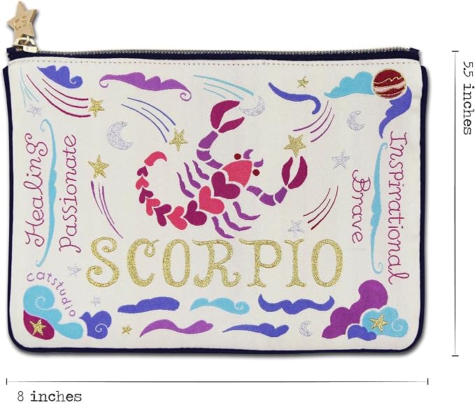 Catstudio Astrology Zipper Pouch, 5x7 Travel Toiletry Bag, Makeup Bag, Dog Treat Pouch, or Travel Purse - Image 7