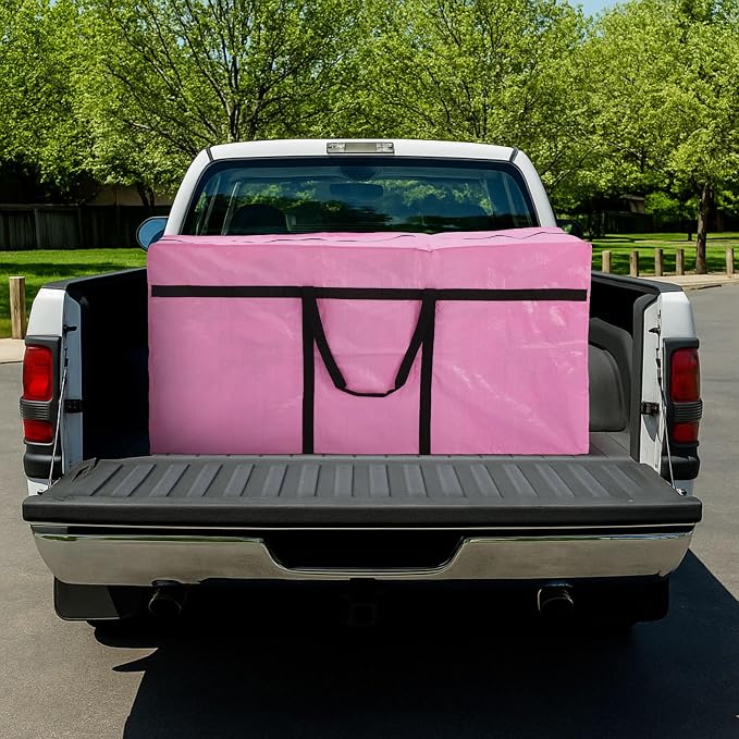 Windyun 4 Pack 75 Gallon Extra Large Moving Bags XXL Heavy Duty Storage Bag with Strong Zipper Handle Jumbo Big Tote Box Foldable for College Dorm Travel Clothes Duffle Blanket Pillow(Pink) - Image 7