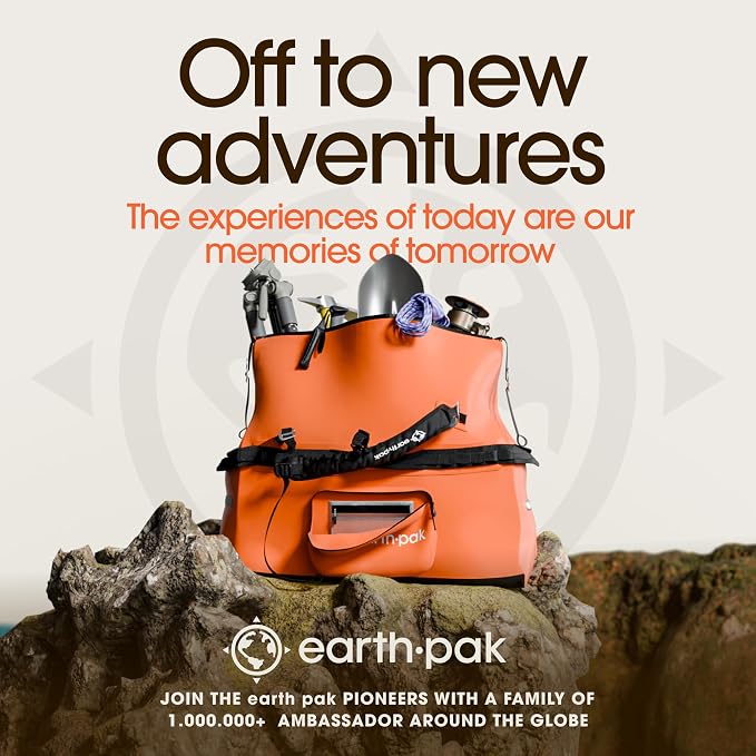 Earth Pak Waterproof Duffel Bag - Large Dry Bag, 1680D TPU, Heavy Duty, Camping & Marine Dry Bag, 8x8 Popout Pocket - Image 9