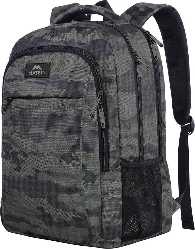 MATEIN Travel Computer Backpack, 15.6 Inch Sturdy College Laptop Bookbag | Lightweight Water Resistant, Anti Theft Back Pocket, Carry On Personal Item Bag, Casual Daypack Gift for Women Men - Image 10