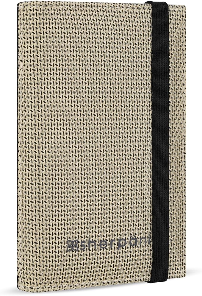 Sherpani Vienna, RFID Blocking Passport Holder, Travel Passport Cover Wallet, Travel Documents Organizer Protector for Women, Travel Gift (Straw Signature) - Image 9