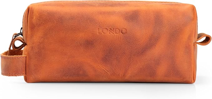 Londo Genuine Leather Travel Toiletry, Makeup, Shaving Organizer Bag - Dopp Kits - Unisex - Image 9
