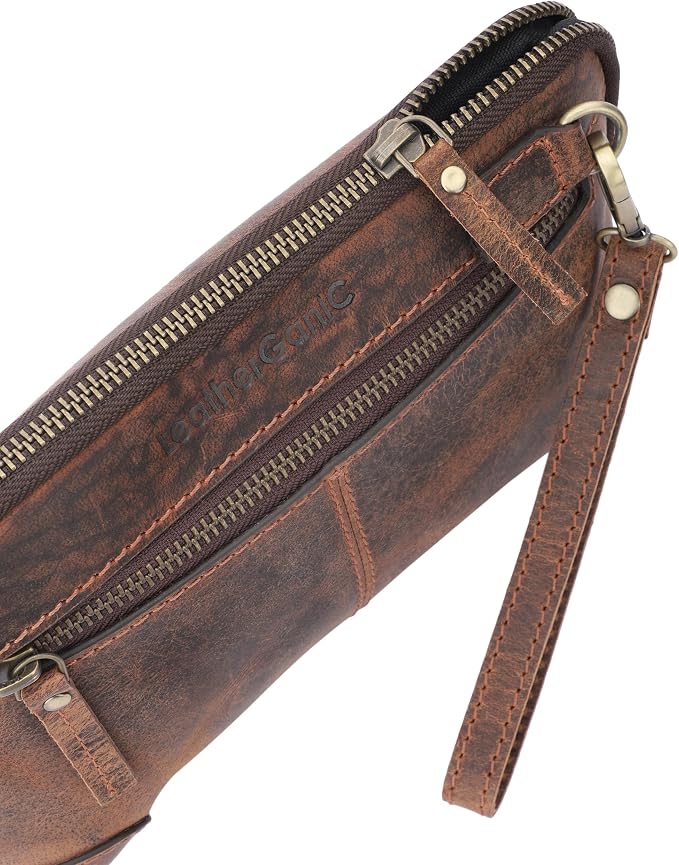 Cosmetics Case Travel Organizer Pouch Portable Tech Bag with Zipper Closure Leather Toiletry Bag for Men & Women Cord Storage Case Large Dopp Kit Makeup Bag Handbag Organizer - Image 9